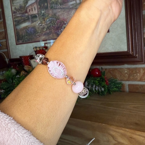 Decent Pandora Elegant Stunning Beaded Bracelet with 17 Charms - Picture 5 of 7